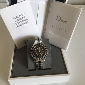 Authentic Dior Christal Diamond/sapphire watch